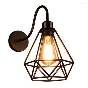 Wall Lamps Industrial Light E27 Base Wire Cage Style Vintage Lights Black Sconce Fixture For Headboard Bedroom Cafe Shop