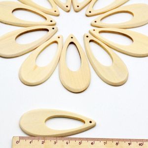Perlen Andere Natürliche Holzohrringe Polygonale Tropfenform Ohrstecker Ohrstecker Nägel Flaches Pad Basispfosten DIY Schmuckzubehör Herstellung