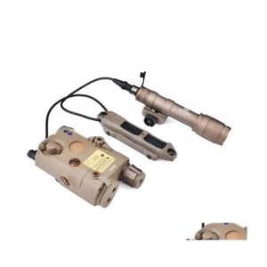 Gun Lights Tactical M600 Airsoft ficklampan PEQ15 Red Green Blue IR Laser Hunting Scout Light Remote Dual Augmented Pressure Switch DHPUC