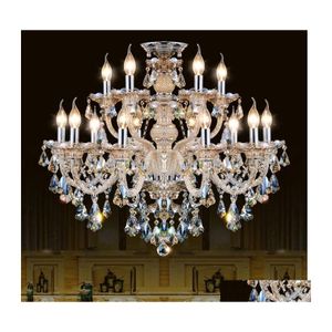 Lampadari Lampadario di cristallo moderno Soggiorno Lustres De Cristal Decorazione Pendenti e illuminazione domestica Lampada per interni Drop Delivery Otr1Q