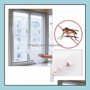 Sheer Curtains Fly Mosquito Window Net siatka SN SN Mosquitomesh Zasłona Ochrony Owadnik Bug FlyMosquito Windowmesh 150 x 130 cm DEL DHZQP