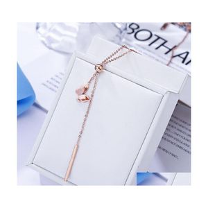 Pendant Necklaces Gold Butterfly Necklace Choker Stainless Steel Jewelry Women Chain Vintage Cute Accessories Graduation Giftpendant Dh685