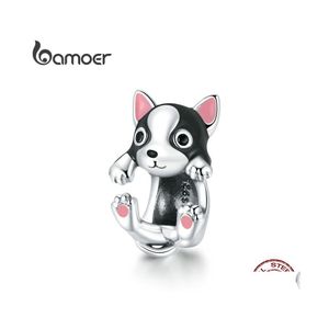 Charms Bamoer 925 Sterling Sier Cute Puppy Charm for m Bransoletka