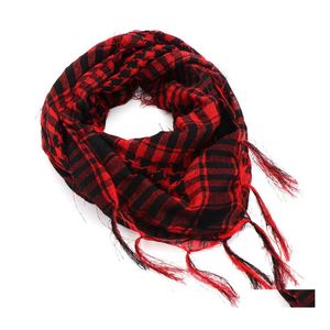 Scarves Fashion Outdoor Hiking Military Arab Tactical Desert Scarf Army Headshawl With Tassel For Men Women Bandana Mask Drop Delive Otjnz