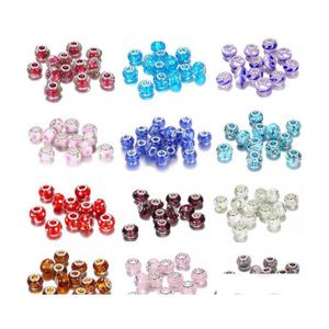 Handmade Lampwork Diy Fantasy Round Shape Charms Beads Fits Brand Bracelets Necklaces For Women Jewelry Making 100Pcs Drop Delivery Otcxu