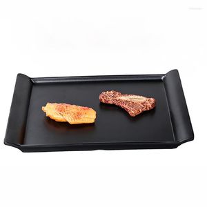 Placas de placa de placa de placa japonesa Sushi bandeja plana que serve recipiente separado pratos de grade de Natal Bife