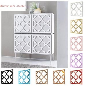 Wall Stickers Furniture Decoration Mirror Bedside Cabinet TV Flower Sticker Acrylic Self-adhesive 3D