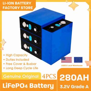 2-32PCS 3.2V LiFePO4 280Ah Batteri 12V 24V 48V Lithium Battery Pack RV Solar System Campers Golf Cart Off-Road EU US TAX FREE