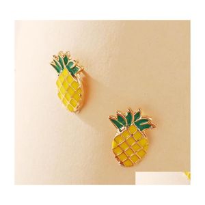 Stud moda takı vintage ananas küpeleri drop dağıtım dh94u