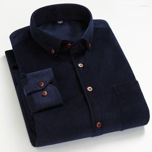 Men's Casual Shirts Arrival Men's Long Sleeve Solid Smart Male Turn-down Flannel Social Business Shirt YL