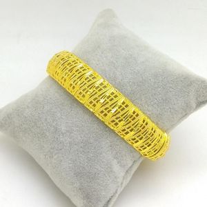 Bracciale rigido color oro per donna Dubai Sposa Matrimonio Bracciale etiope Africa Gioielli Fascino Regali per feste Trum22