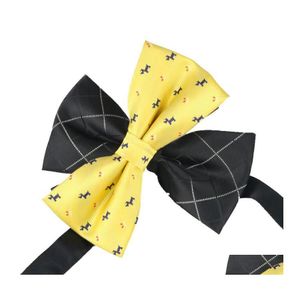 Bow Ties Design Mix Colors Classic Tie Floral Mens Bowtie Polyester Jacquard Plaid Bows Male Party Wedding Fashion Accessories Drop D Otqfr