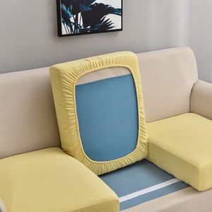 Tampa de cadeira de sofá à prova d'água Seat Cushion Capa elástica cor sólida animais de estimação infantil Protetor de mobília de lã Polar Lavagem Removablecha Removablecha