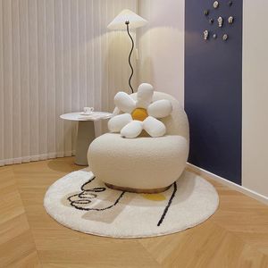 Carpets Nordic Round Rug Bedroom Bedside Carpet Living Room Non-Slip Floor Mat Soft Plush Home Decor Furry Area Simple TapisCarpets