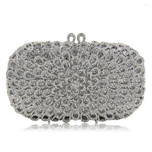 Evening Bags XIYUAN Bridal Wedding Party Purses Elegant Women Clutch Wallet Luxury Shinning Diamonds Flower Crystal Clutches