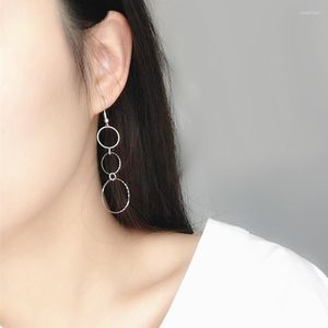 Stud Earrings Simple Round Geometric Fashion Irregular Heart Gold/Silver Color Series Size Circle Pendant Long Brincos Women