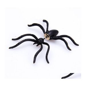 Stud Fashion Jewelry Single Piece Earring For Women Black Spider Earrings Drop Delivery DHZ36