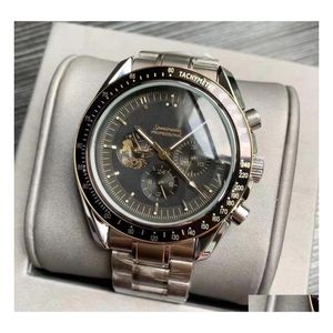 Women'S Watches Omeg Mens Watch Matic Hinery Wristwatch Astronaut Stainless Steel Strap R Business Office Folding Buckle Montre De L Dhlzu