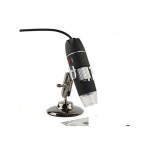 Mikroskop i akcesoria Hurtownia przenośna USB 8 LED 500X 2MP Digital Endoscope kamera wideo czarna wysokiej jakości dostawa z dhnh8