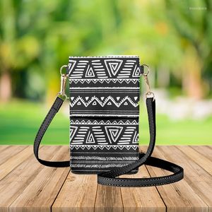 Worki wieczorowe wypowiedzi geometryczne plemienne vintage Aztec Mobile Telefon Bag Unisex Tradycyjne damskie torebki makijażu Nowoczesne stylowe