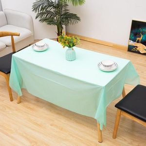 Table Cloth Disposable Plastic Waterproof Tablecloth Rectangle PEVA Oilproof Party Kitchen Dining Coffee Cover Mat Home Decoration
