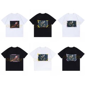 Primavera Estate New Fashion T Shirt Uomo Donna Luxury Oil Paint Print Tees Mens Street Wear T-shirt in cotone Taglia S-XL