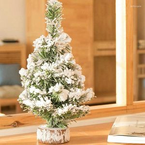 Christmas Decorations Snowflake Tree Decoration Gift Flocked Table Top Ornament