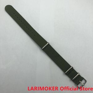 Посмотреть полосы Larimoker 44mm40mm39 мм армия зеленая ткань Bracelet Accessose Accessories ширина 20 мм механические электронные часы Deli22