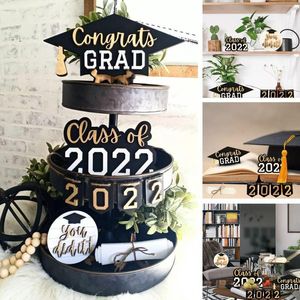 Piatti Graduation Vassoio a più livelli Decor Class Off 2023 Farms House Rustico per decorazioni Living Cute