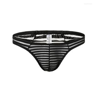 Majaki seksowne mężczyźni bielizny męskie stringi g-string jockstrap przezroczysty oddychający tanga hombre sissy majtki wesoły