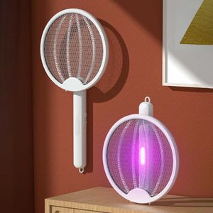 Schädlingsbekämpfung, faltbare elektrische Fliegenklatschenfalle, wiederaufladbarer USB-Mückenschläger, Insektenvernichter mit UV-Licht, Insektenvernichter 0129