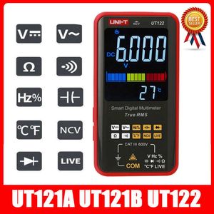 UNI-T UT121A UT121B UT122スマートデジタルマルチメーター真のRMS電圧周波数デュアルディスプレイNCVライブオートレンジ6199カウントメーター