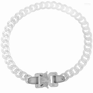 Подвесные ожерелья Rainbery20fw Hip Hop Punk 1017 Alyx 9sm Rollercoaster Track Pvc Leart Logo Buctle Bracelet для мужчин Женщины женские украшения