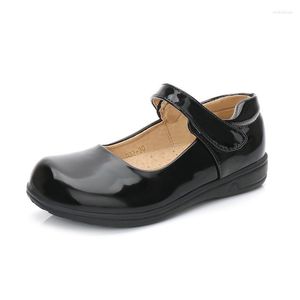 Flache Schuhe 2023 Mädchen Leder Schwarz Kinder Leistung Frühling Herbst Prinzessin Kleid Grundschule Schuh 3rd