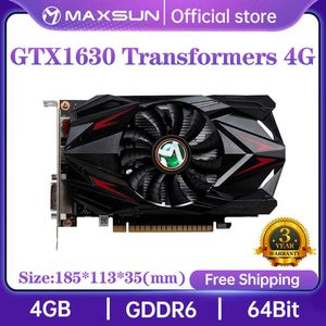 MAXSUN Graphics Cards GTX1630 Transformers 4GB GDDR6 64bit GPU Video Gaming Card For PC Computer Nvidia DP DVI Full New