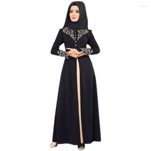 Ubranie etniczne WEPBEL LONG ROKEWA ABAYA SABE ISLAM SURES MUSIM KOBIET BRONZING Patchwork Slim Fit Elegancki kaftan