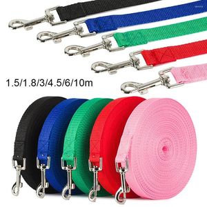 Dog Collars 1.5/1.8/3/4.5/6/10M Lead Leash Nylon Ropes Outdoor Pet Harness Training Running Walking Long Leashes For Small Large Dogs