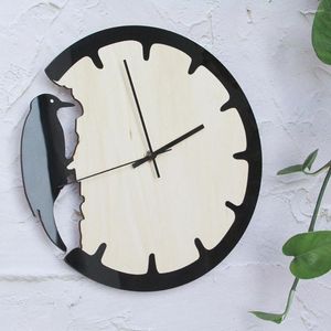 Zegary ścienne Woodpecker Home Clock Creative Mute Mute Design Kitchen Restaurant Restauracja Kwarcowa