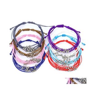 Charm Armbänder Mode Gewebte Freundschaft Für Frauen Mädchen Handgemachte Perlen Geflochtene Armband Fußkettchen Party Gefälligkeiten Q590FZ Drop Lieferung Jude DH6NE