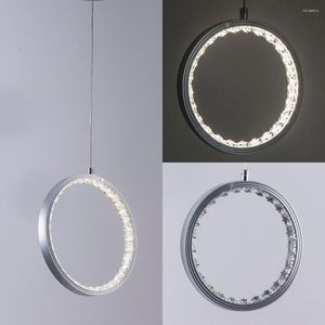 Lâmpadas pendentes Luzes modernas para sala de estar jantar pequenos/médios/grandes anéis de círculo luminárias LED luminárias