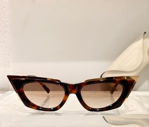 Солнцезащитные очки «кошачий глаз» для женщин Металл Золото Гавана Коричневые солнцезащитные очки Sonnenbrille Shades gafas de sol UV400 Защитные очки с коробкой