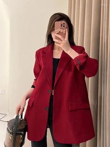 Women's Suits Blazer Women's Coat Elegant Casual Fashion Long Sleeve Single Breasted Office Solid Ladies Clothing 2023 Autumn Basic