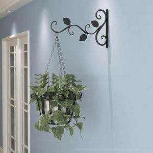 Hooks Rails Hanging Plants Bracket Wall Flower Pot Support Hook Iron Hanger Holder Balcony Home Decoration #T3G