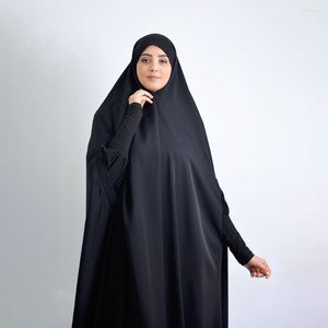 Abbigliamento etnico Eid Preghiera Indumento Lungo Khimar Donne musulmane Hijab Top senza maniche Abaya Jilbab Ramadan Abaya Hijab islamico Niqab