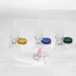 Hookah Herb Slide Glass Bowls 14mm18mm 2 I 1 Med Flower Snowflake Filter Bowl for Water Pipe Bong Ash Catcher Smoking Bowl