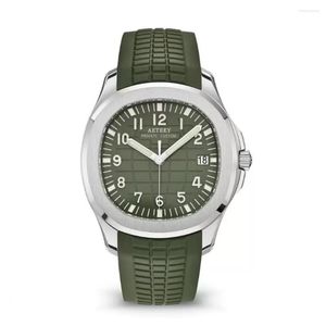 손목 시계 고급 남성 시계 녹색 다이얼 자동 기계식 움직임 방수 맨 스포츠 시계 사파이어 유리 스테인리스 스틸