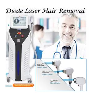 Professional Diode Laser Hair Removal Beauty Salon Insturment 755 808 1064NM Hela kroppen Permanenta hårstrån Remover 808nm Skinföryngring för män kvinnor