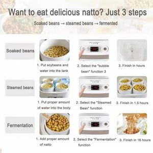 2L Yogurt Maker Smart Natto Rice Wine Machine Machine Yogurt Automatic Multifunction Machine 220V