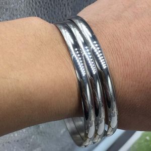 Armreif Großhandel Armbänder Frauen zusammen Edelstahl Set rund Mode DIY Schmuckherstellung Erkenntnisse