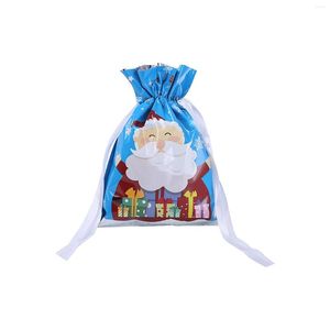 Scatole portaoggetti Borse di tela con cerniera Borsa regalo per caramelle Imballaggio con coulisse Coperta natalizia